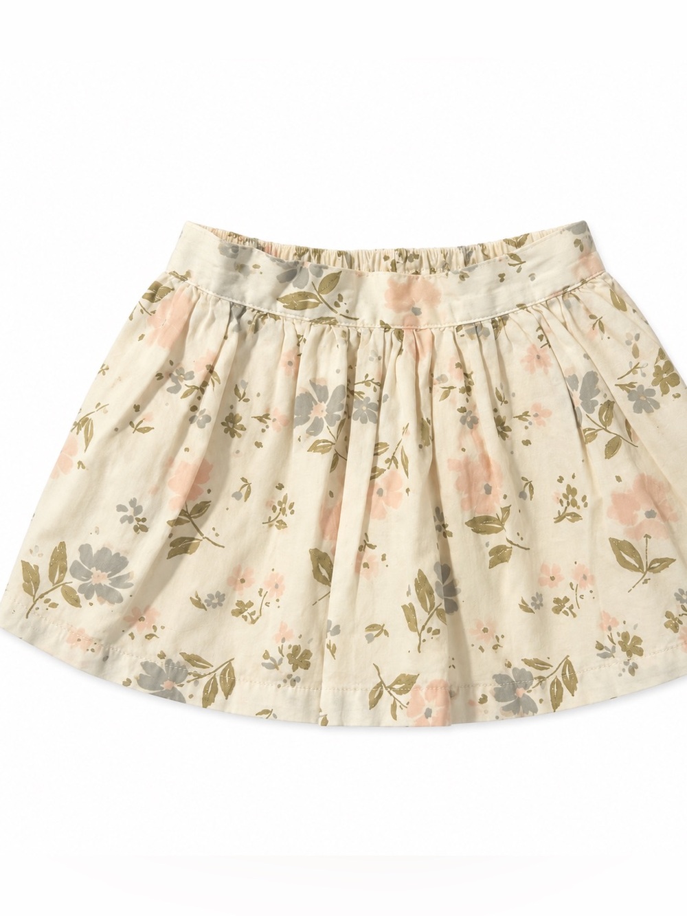 Carter's Cream Floral Skirt with Pink and Green Accents